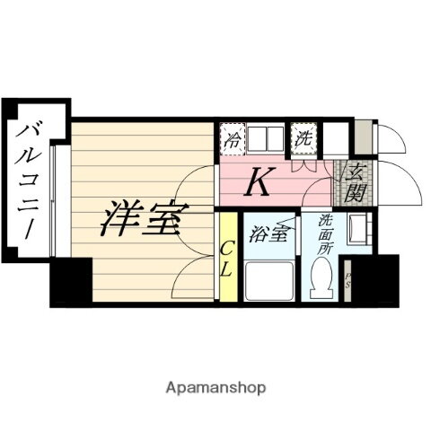 福岡県福岡市中央区地行１ 唐人町駅 1K マンション 賃貸物件詳細