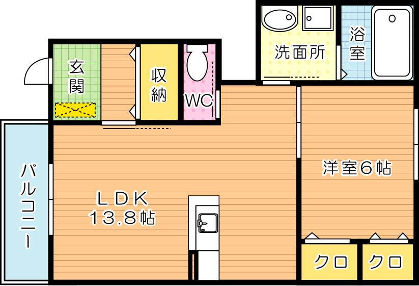 福岡県北九州市八幡西区市瀬３ 黒崎駅 1LDK アパート 賃貸物件詳細