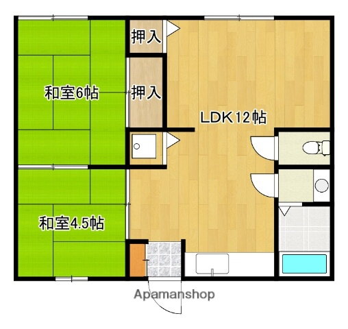 エステート大豆塚Ｉ 1階 2LDK 賃貸物件詳細