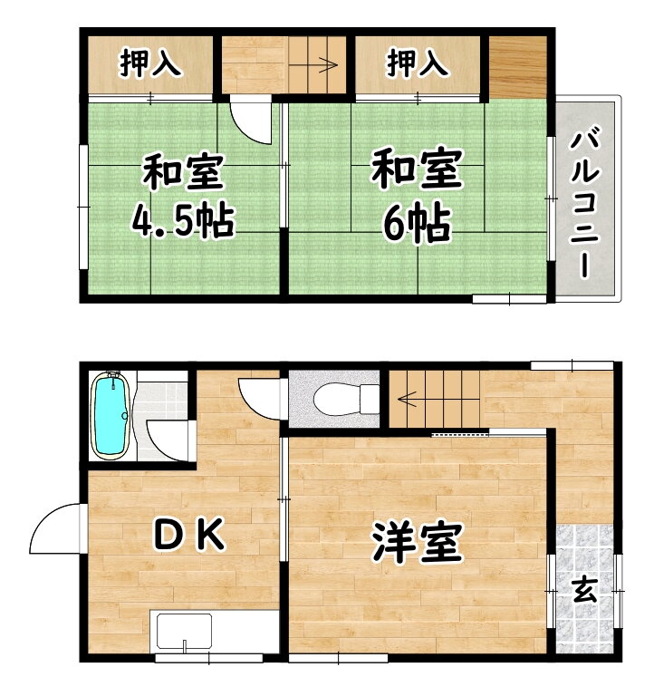 大阪府八尾市久宝園３ 久宝寺口駅 3DK 一戸建て 賃貸物件詳細