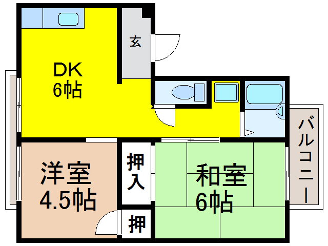 大阪府高槻市氷室町２ 摂津富田駅 2DK アパート 賃貸物件詳細