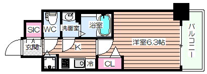 大阪府大阪市西区川口３ 九条駅 1K マンション 賃貸物件詳細