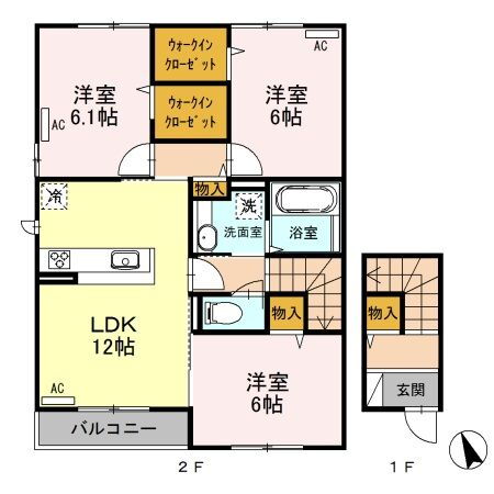 栃木県足利市福居町 福居駅 3LDK アパート 賃貸物件詳細