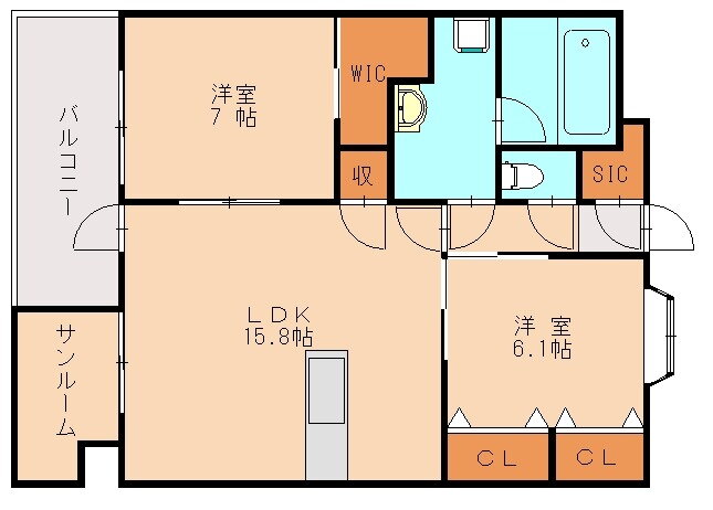 福岡県福岡市東区下原４ 九産大前駅 2LDK マンション 賃貸物件詳細