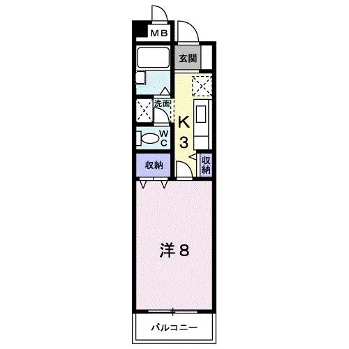 ラムール雅 3階 1K 賃貸物件詳細