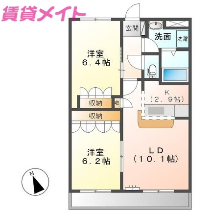 三重県松阪市甚目町 高茶屋駅 2LDK アパート 賃貸物件詳細