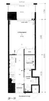 福岡県福岡市中央区高砂２ 西鉄平尾駅 1K マンション 賃貸物件詳細