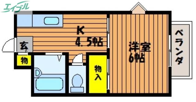 岡山県倉敷市茶屋町 茶屋町駅 1K アパート 賃貸物件詳細