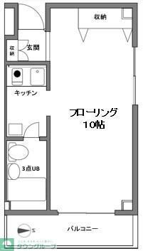 埼玉県越谷市蒲生３ 蒲生駅 1K マンション 賃貸物件詳細