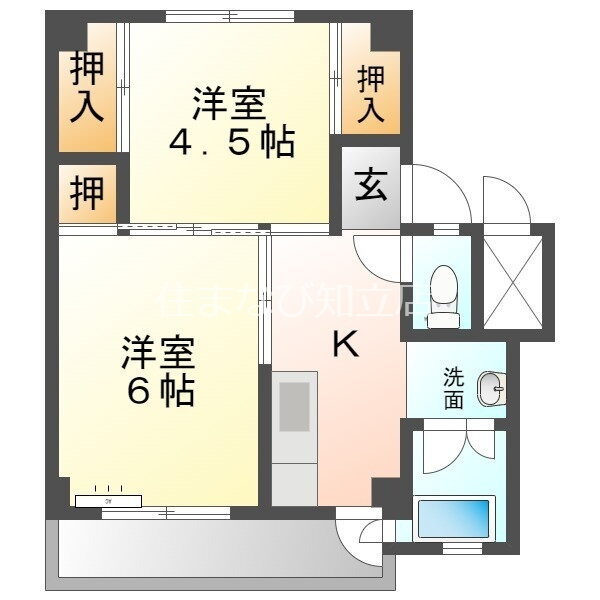 愛知県刈谷市野田町一本木 野田新町駅 2K マンション 賃貸物件詳細