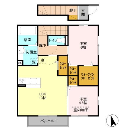 埼玉県吉川市高富１ 吉川駅 2LDK アパート 賃貸物件詳細