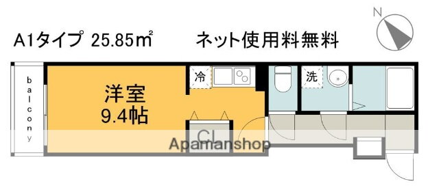 ＬＥ　ＤＯＭＥ地御前 3階 1K 賃貸物件詳細