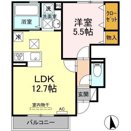 宮崎県都城市鷹尾３ 五十市駅 1LDK アパート 賃貸物件詳細
