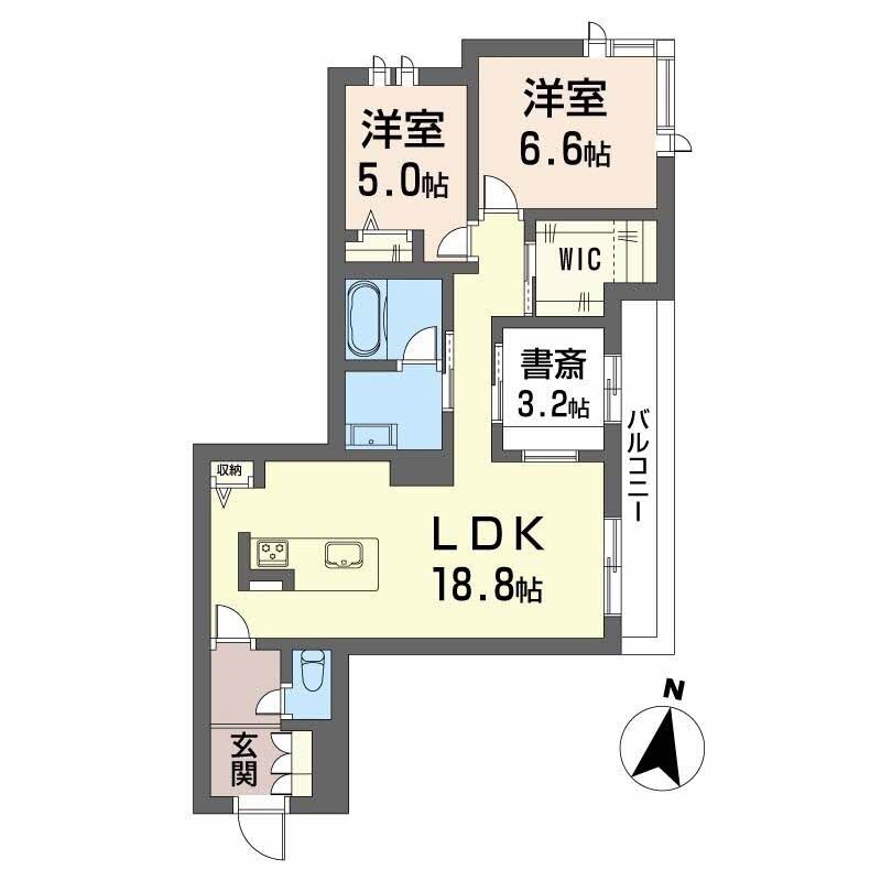 福岡県福岡市中央区唐人町２ 唐人町駅 2SLDK マンション 賃貸物件詳細