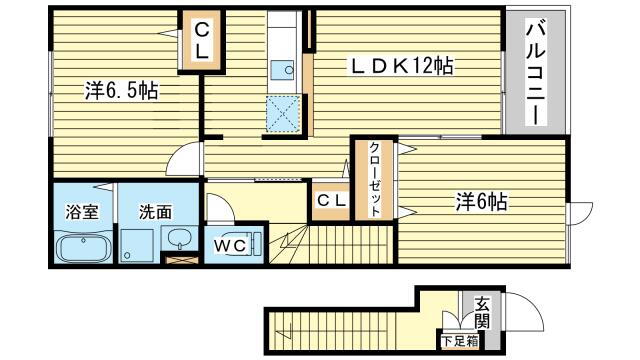 兵庫県相生市西谷町 西相生駅 2LDK アパート 賃貸物件詳細