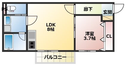 大阪府門真市城垣町 萱島駅 1LDK アパート 賃貸物件詳細