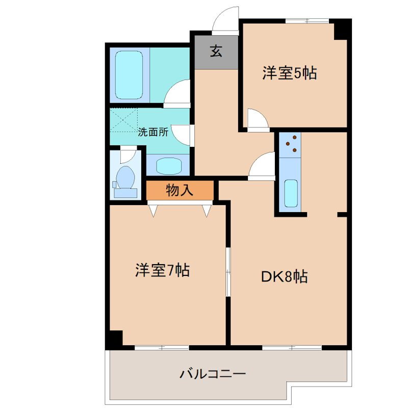 茨城県つくば市春日１ つくば駅 2DK マンション 賃貸物件詳細