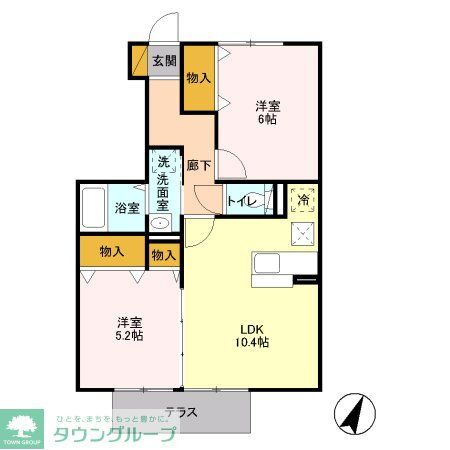 千葉県野田市山崎 梅郷駅 2LDK アパート 賃貸物件詳細