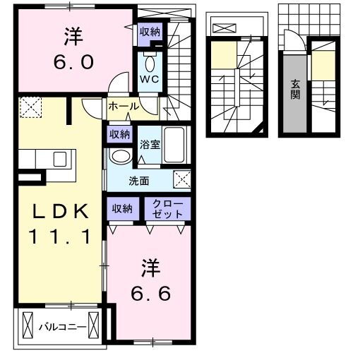 愛知県一宮市松山町 尾張一宮駅 2LDK アパート 賃貸物件詳細