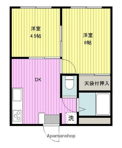 埼玉県川越市大字的場 霞ヶ関駅 2DK アパート 賃貸物件詳細