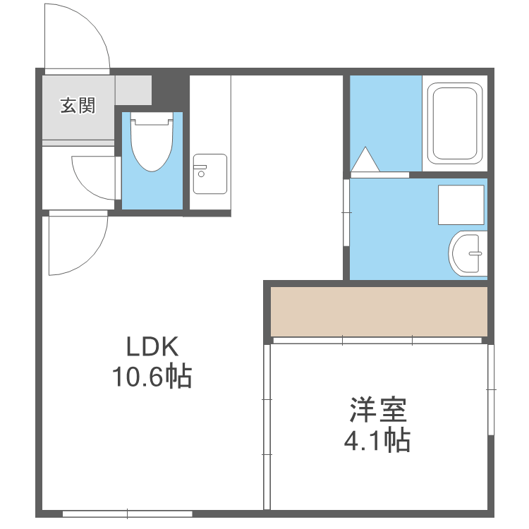 北海道千歳市末広３ 千歳駅 1LDK マンション 賃貸物件詳細