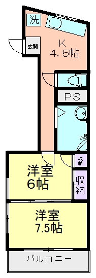 東京都東村山市栄町２ 久米川駅 2K マンション 賃貸物件詳細