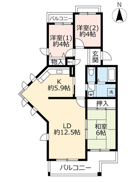 ＵＲアクティ学園西町 3階 3LDK 賃貸物件詳細