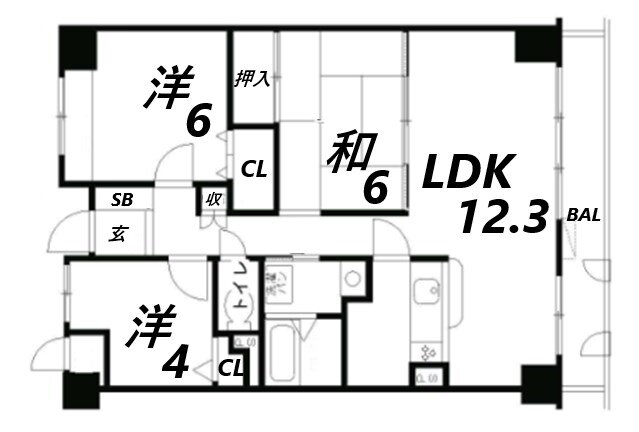 兵庫県神戸市東灘区西岡本３ 住吉駅 3LDK マンション 賃貸物件詳細