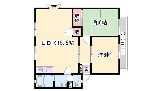 兵庫県姫路市田寺７ 姫路駅 2LDK アパート 賃貸物件詳細
