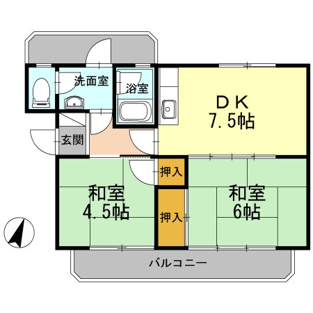 愛媛県今治市大新田町５ 今治駅 2DK マンション 賃貸物件詳細