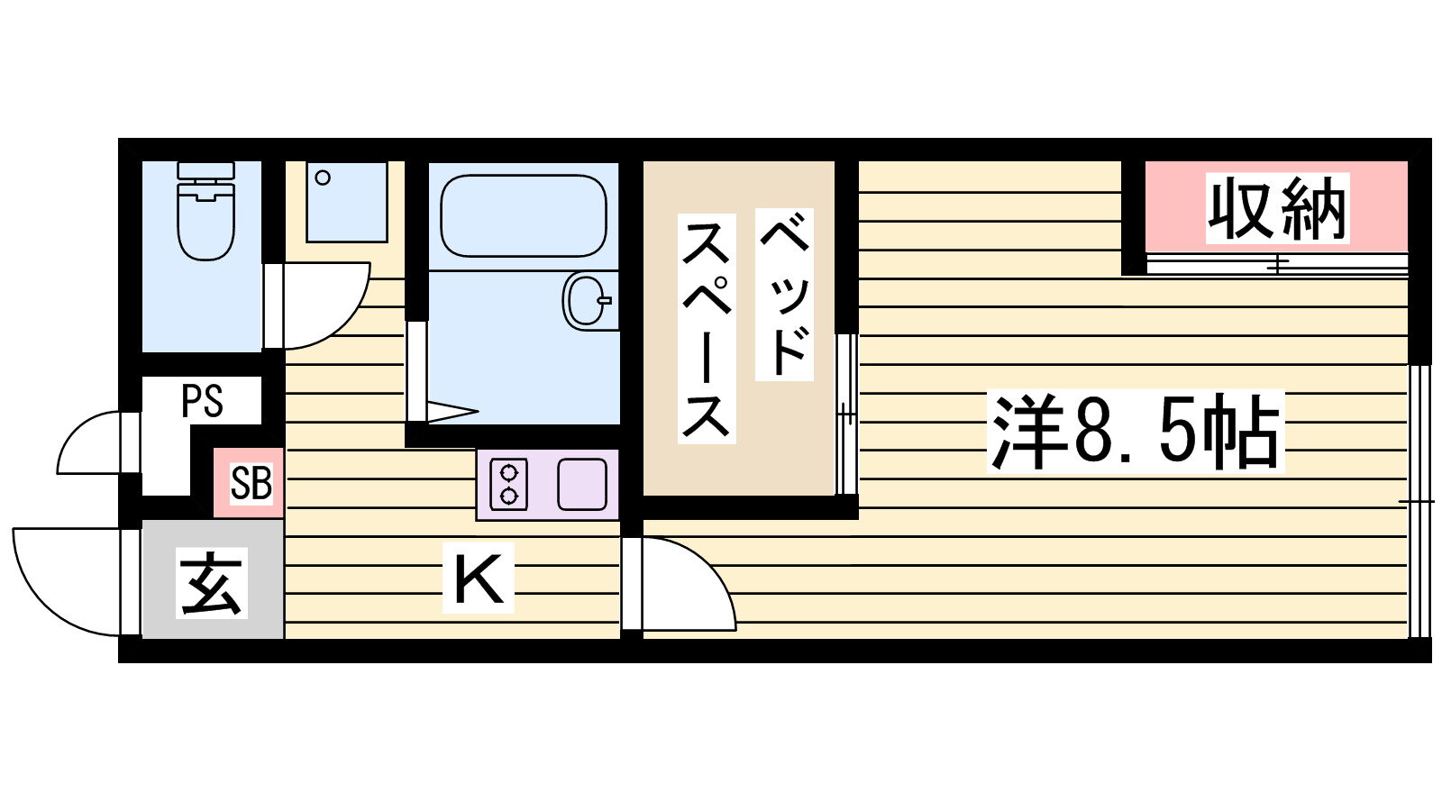 兵庫県姫路市上手野 姫路駅 1K アパート 賃貸物件詳細