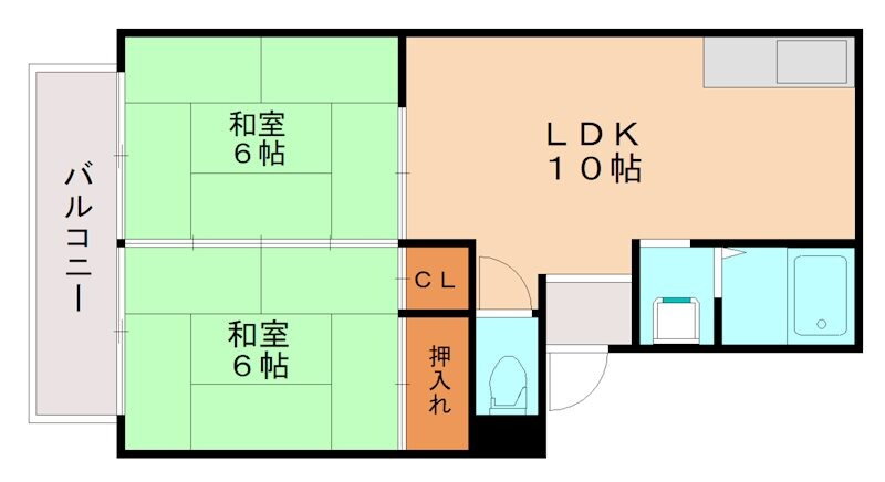 プレジール光葉台 2階 2LDK 賃貸物件詳細