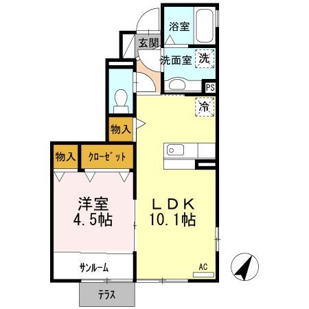 富山県射水市黒河 小杉駅 1LDK アパート 賃貸物件詳細