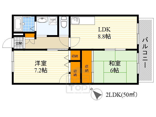 大阪府吹田市高城町 吹田駅 2LDK アパート 賃貸物件詳細