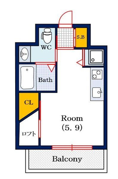 コーラルポワント難波ＷＥＳＴ 7階 1SK 賃貸物件詳細