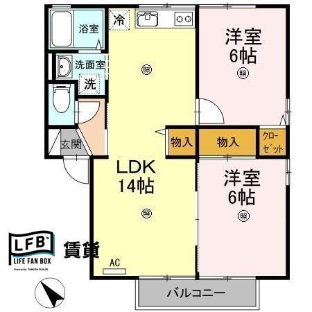 山口県防府市大字田島 防府駅 2LDK アパート 賃貸物件詳細