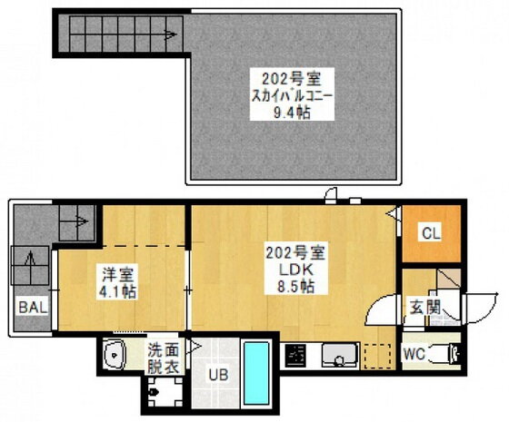 岡山県岡山市北区奉還町４ 岡山駅 1LDK アパート 賃貸物件詳細