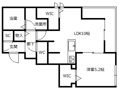 サクラッセ　ＫＨ 1階 1LDK 賃貸物件詳細