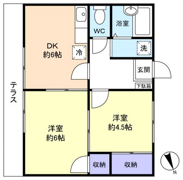 ふじハイツ 1階 2DK 賃貸物件詳細