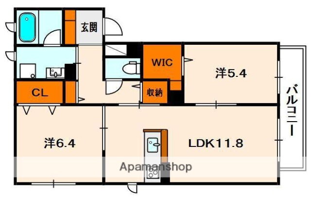 Ｓｈａｍａｉｓｏｎ　Ｂｌａｎｃｈｅ 2階 2LDK 賃貸物件詳細