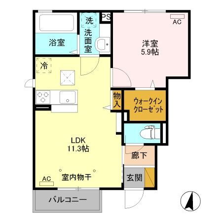 茨城県古河市鴻巣 古河駅 1LDK アパート 賃貸物件詳細