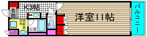 カイセイ本町 9階 1K 賃貸物件詳細