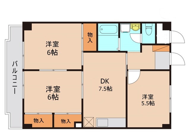 千葉県船橋市印内町 西船橋駅 3DK マンション 賃貸物件詳細