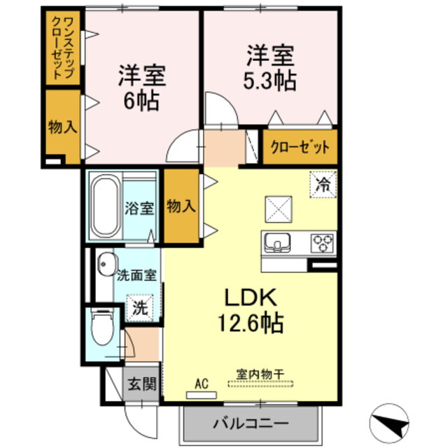 エルズ 1階 2LDK 賃貸物件詳細