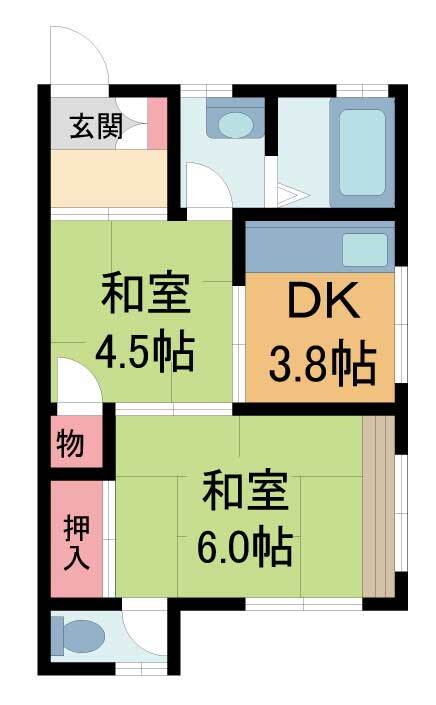 吉岡マンション 2階 2DK 賃貸物件詳細