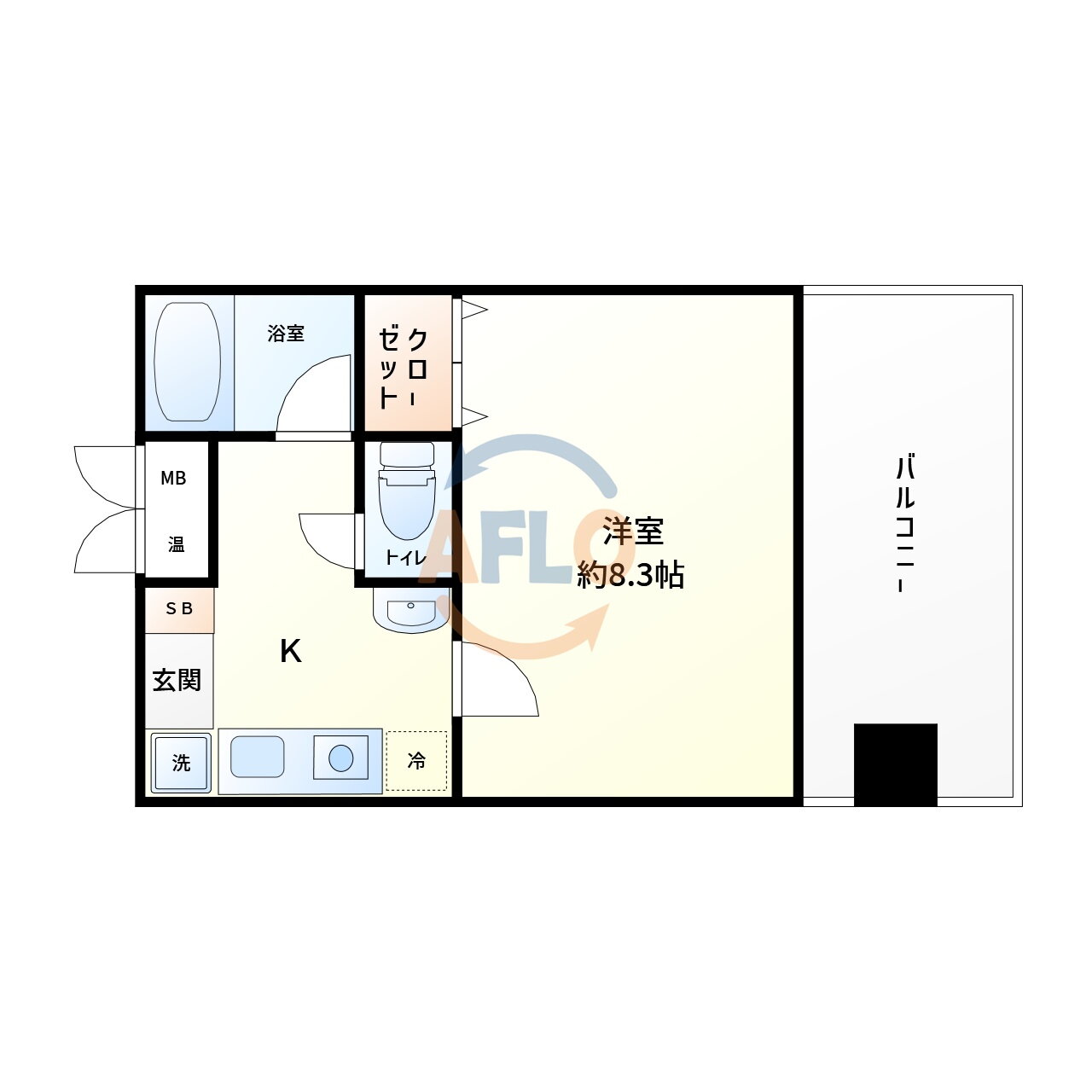 大阪府大阪市西区新町３ 西長堀駅 1K マンション 賃貸物件詳細