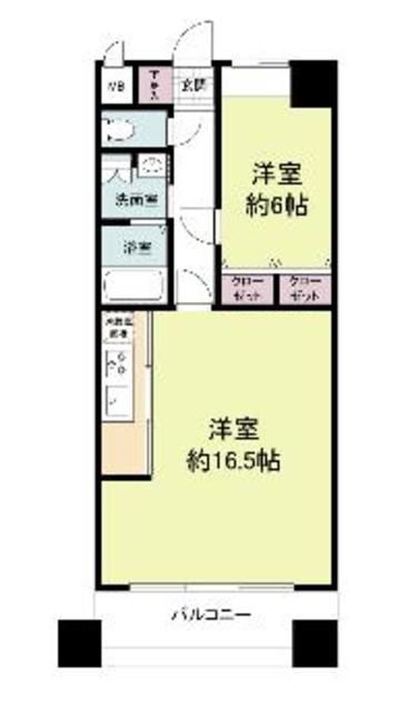 グランパーク天神Ｃ棟 4階 1LDK 賃貸物件詳細