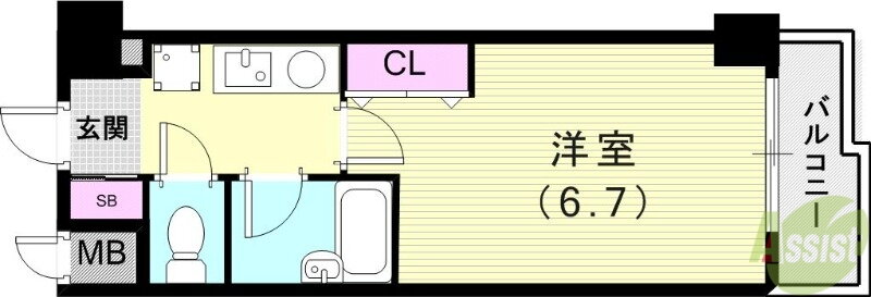 兵庫県神戸市中央区磯辺通４ 三ノ宮駅 1K マンション 賃貸物件詳細