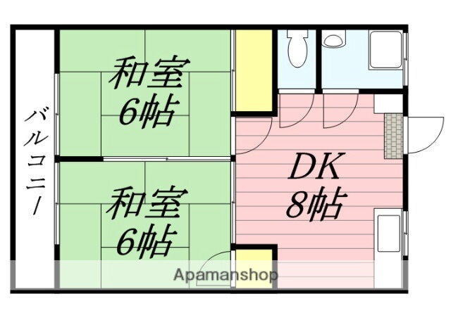 林コーポ 2階 2DK 賃貸物件詳細