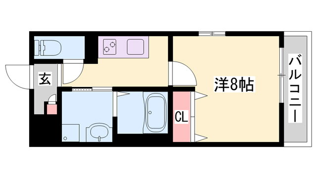 クローバー英賀保駅前 1階 1K 賃貸物件詳細